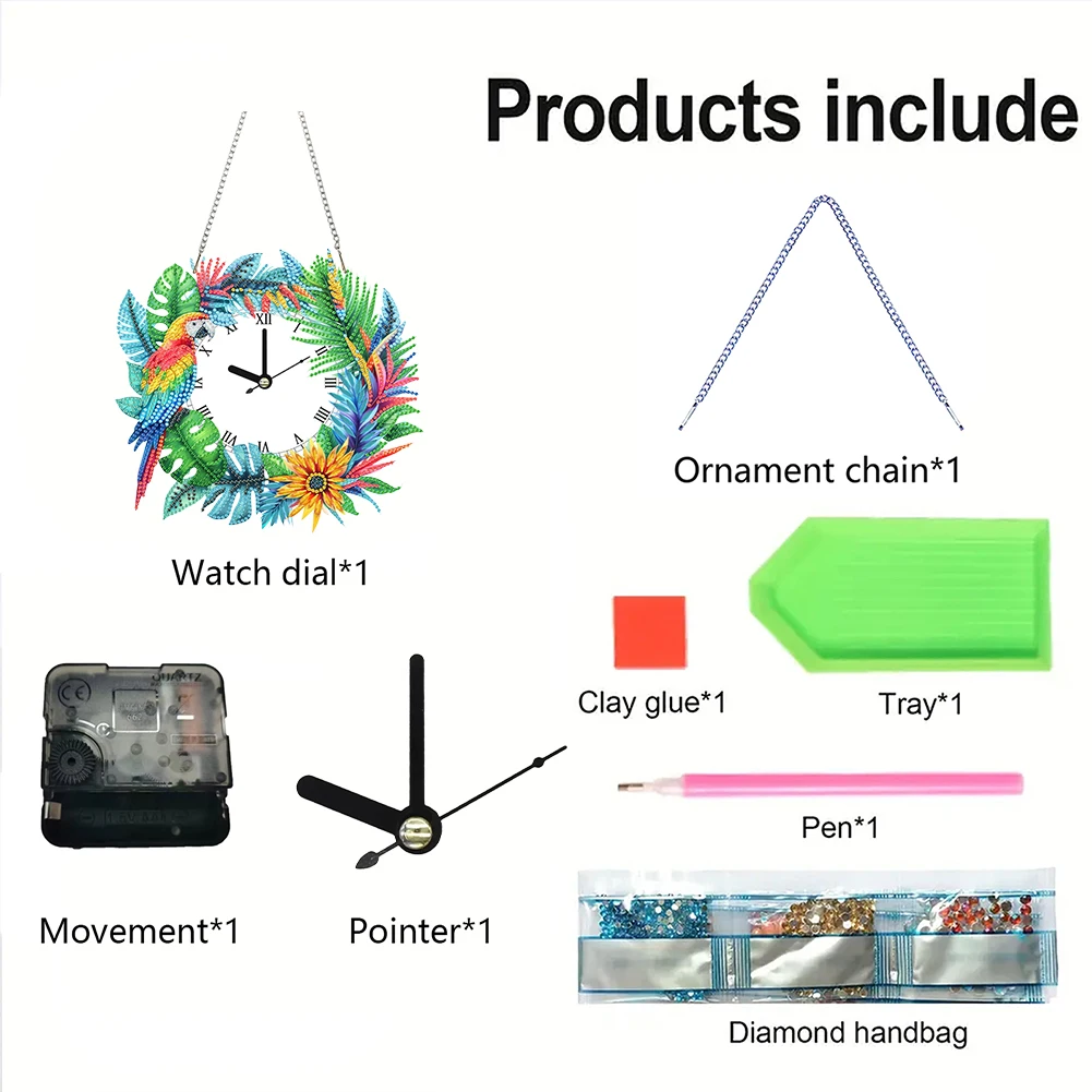 2D Flat DIY Special Shape Clock Hanging Diamond Art Kits Rhinestone Diamond Art Clock Wall Pendants Home Wall Decoration Crafts
2D Flat DIY Special Shape Clock Hanging Diamond Art Kits Rhinestone Diamond Art Clock Wall Pendants Home Wall Decoration Crafts