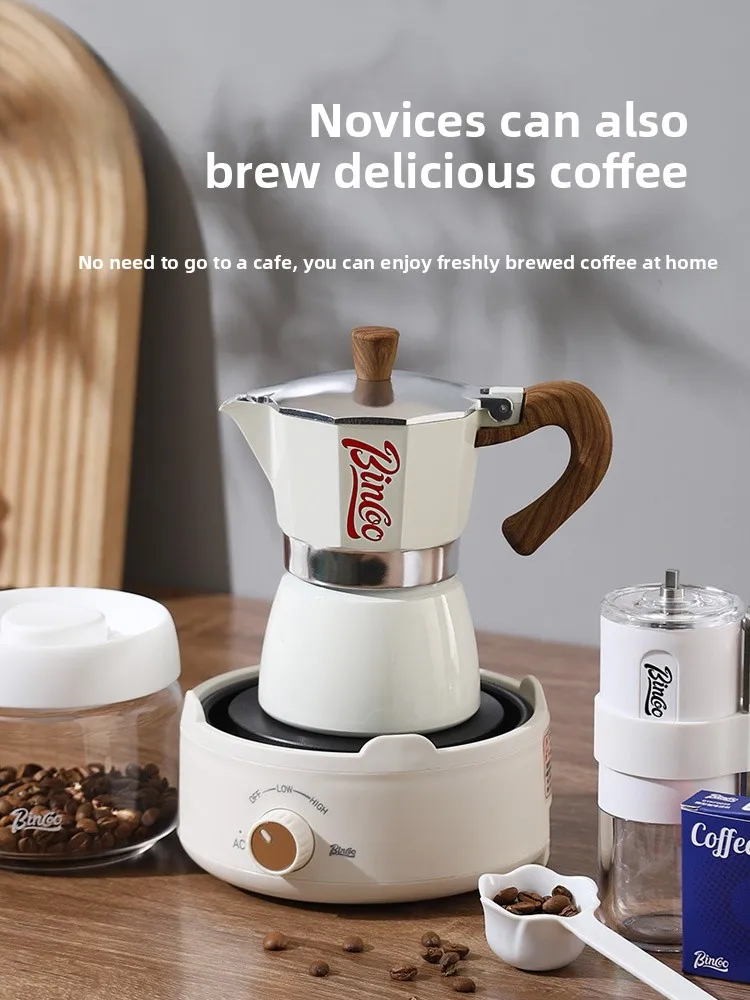 Bincoo Moka Pot Coffee er Set Hand inding Coffee hine European Sle Aluminum Material Retro ulari Full Set Home...
Bincoo Moka Pot Coffee er Set Hand inding Coffee hine European Sle Aluminum Material Retro ulari Full Set Home...