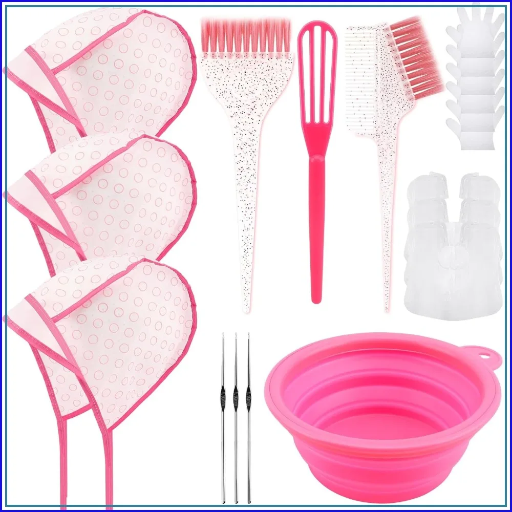 19PCS Hair Bleach Highlighting Kit with Dye Brush, Bowl, Cap, Hook, Gloves, Cape - Home Salon Tools for Bleaching & Coloring
19PCS Hair Bleach Highlighting Kit with Dye Brush, Bowl, Cap, Hook, Gloves, Cape - Home Salon Tools for Bleaching & Coloring