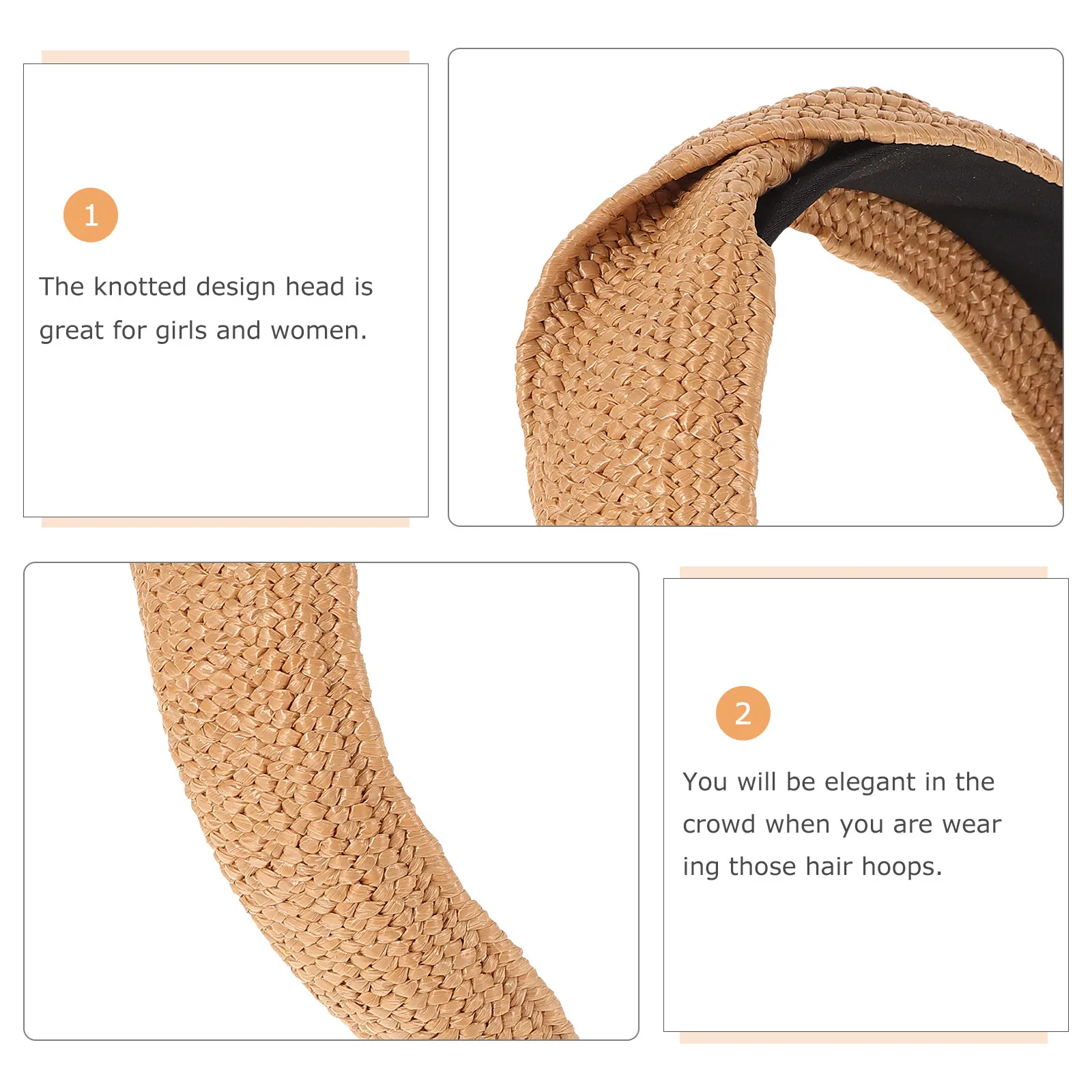 Durable Straw Hair Hoops Exquisite Knotted Headband Unique Style Accessories for Women Girls Fashionable Wear Woven Headband
Durable Straw Hair Hoops Exquisite Knotted Headband Unique Style Accessories for Women Girls Fashionable Wear Woven Headband