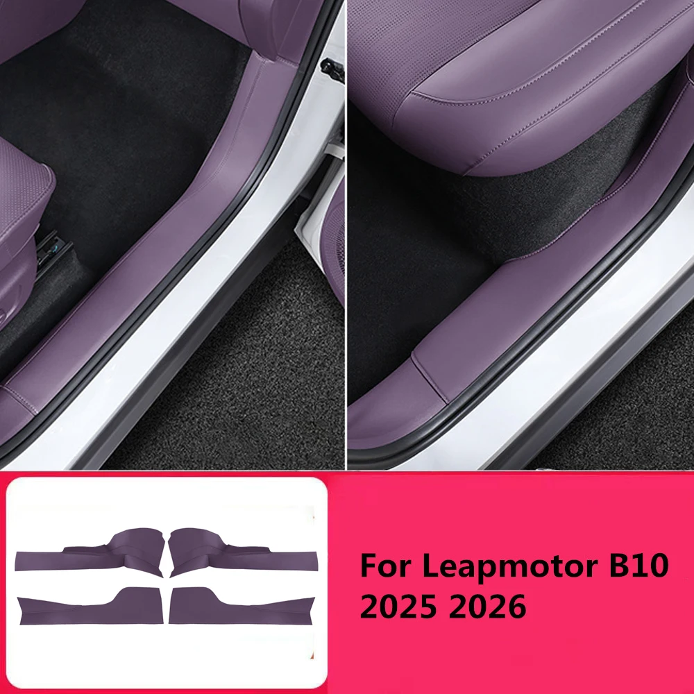 Leather Threshold Protection Strip Door Anti Step Pad Adhesive Interior Decoration Accessories Fit For Leapmotor B10 2025 2026
Leather Threshold Protection Strip Door Anti Step Pad Adhesive Interior Decoration Accessories Fit For Leapmotor B10 2025 2026
