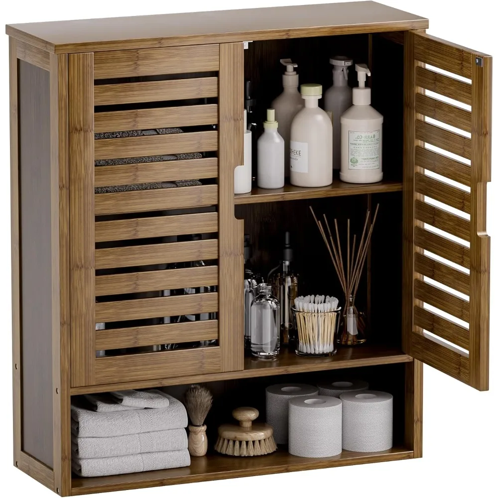 SMIBUY Настенный шкаф для ванной комнаты, бамбуковый органайзер для хранения над унитазом, компактный аптечка с двумя дверцами и регулировкой
SMIBUY Настенный шкаф для ванной комнаты, бамбуковый органайзер для хранения над унитазом, компактный аптечка с двумя дверцами и регулировкой