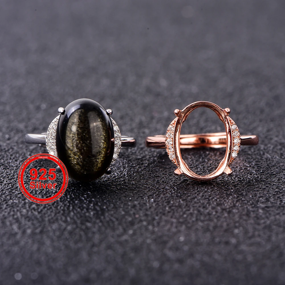 925 Sterling Silver Ring Base – Simple Ring Setting for 10*14mm Flat-Back Stones
925 Sterling Silver Ring Base – Simple Ring Setting for 10*14mm Flat-Back Stones
