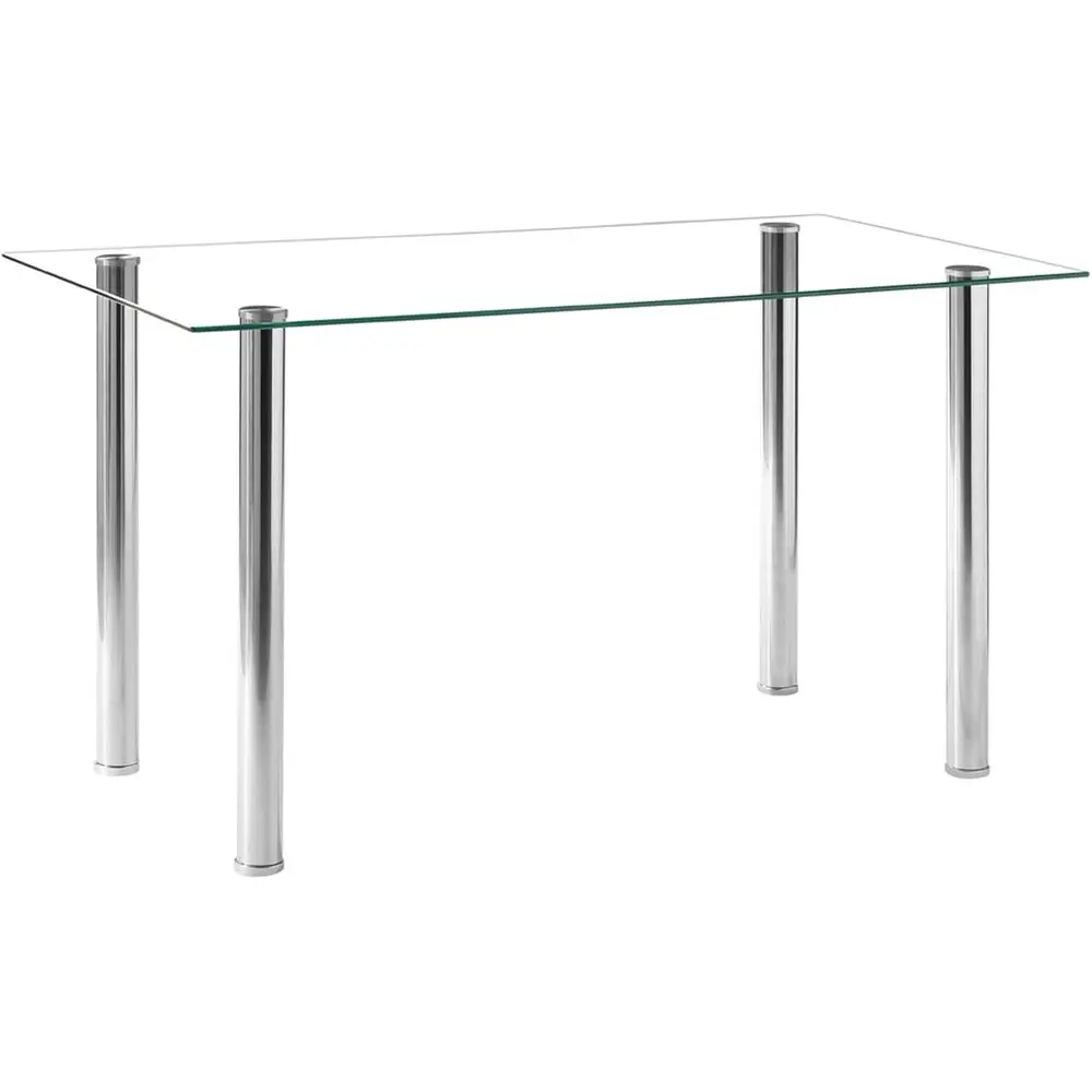 Tempered Glass Dining Table for 6 with Metal Legs, Supports 150lbs, 52.76L x 27.6W x 29.53H
Tempered Glass Dining Table for 6 with Metal Legs, Supports 150lbs, 52.76L x 27.6W x 29.53H