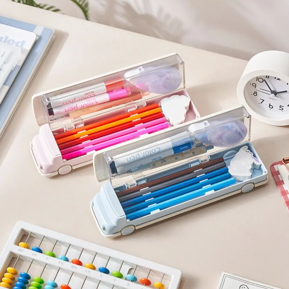 Creative Multi-function Car Pencil Case Double Layer Plastic Pencil Pouch Cartoon Cute Hard Marker Storage Bag Kindergarten
Creative Multi-function Car Pencil Case Double Layer Plastic Pencil Pouch Cartoon Cute Hard Marker Storage Bag Kindergarten