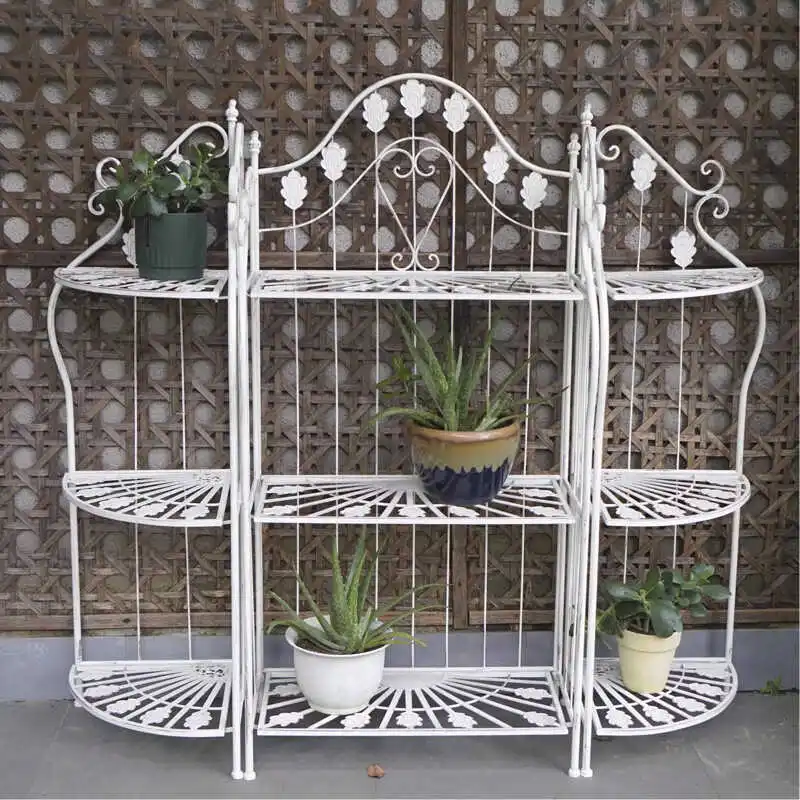 Customized retro wrought iron floor corner flower stand folding outdoor balcony courtyard multi-layer storage
Customized retro wrought iron floor corner flower stand folding outdoor balcony courtyard multi-layer storage