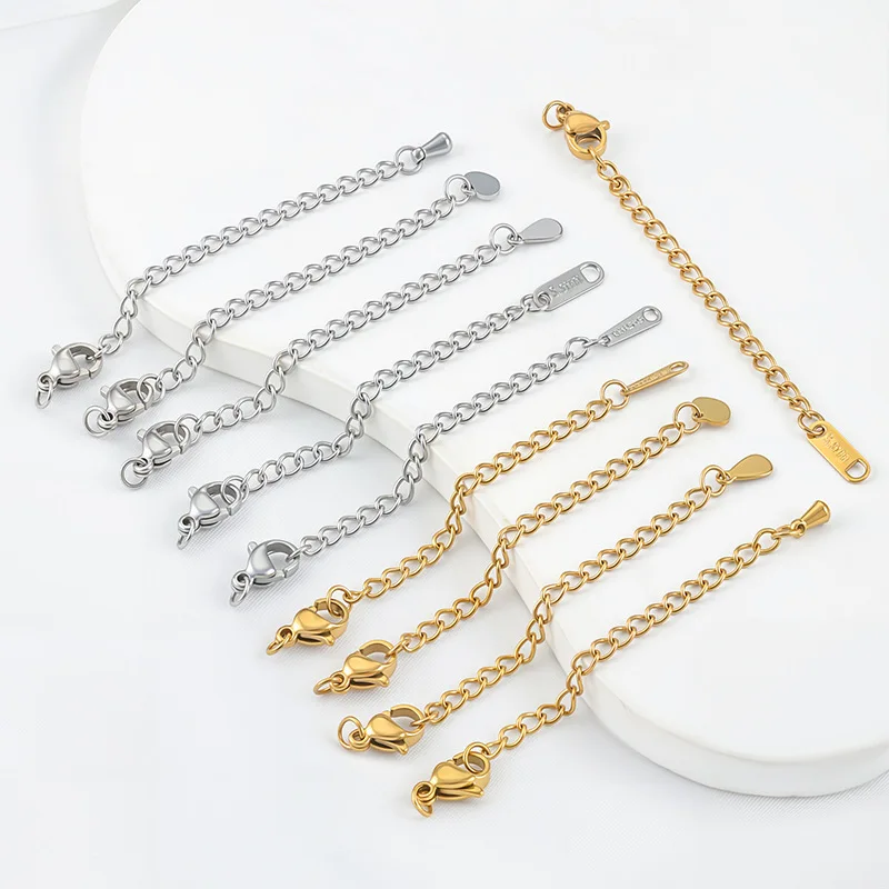 Lobster Clasp End Chain Tail Tag Stainless Steel DIY Jewelry Accessories Necklace Bracelet Extender Chain Gold Color Small
Lobster Clasp End Chain Tail Tag Stainless Steel DIY Jewelry Accessories Necklace Bracelet Extender Chain Gold Color Small