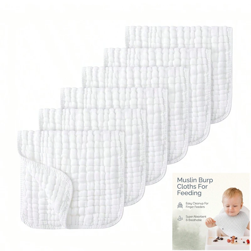 1/3/6pack Baby Burping Cloth 25*50cm Large Extra Soft and Absorbent Muslin Burp Cloths 100% Cotton Washcloths For Baby
1/3/6pack Baby Burping Cloth 25*50cm Large Extra Soft and Absorbent Muslin Burp Cloths 100% Cotton Washcloths For Baby