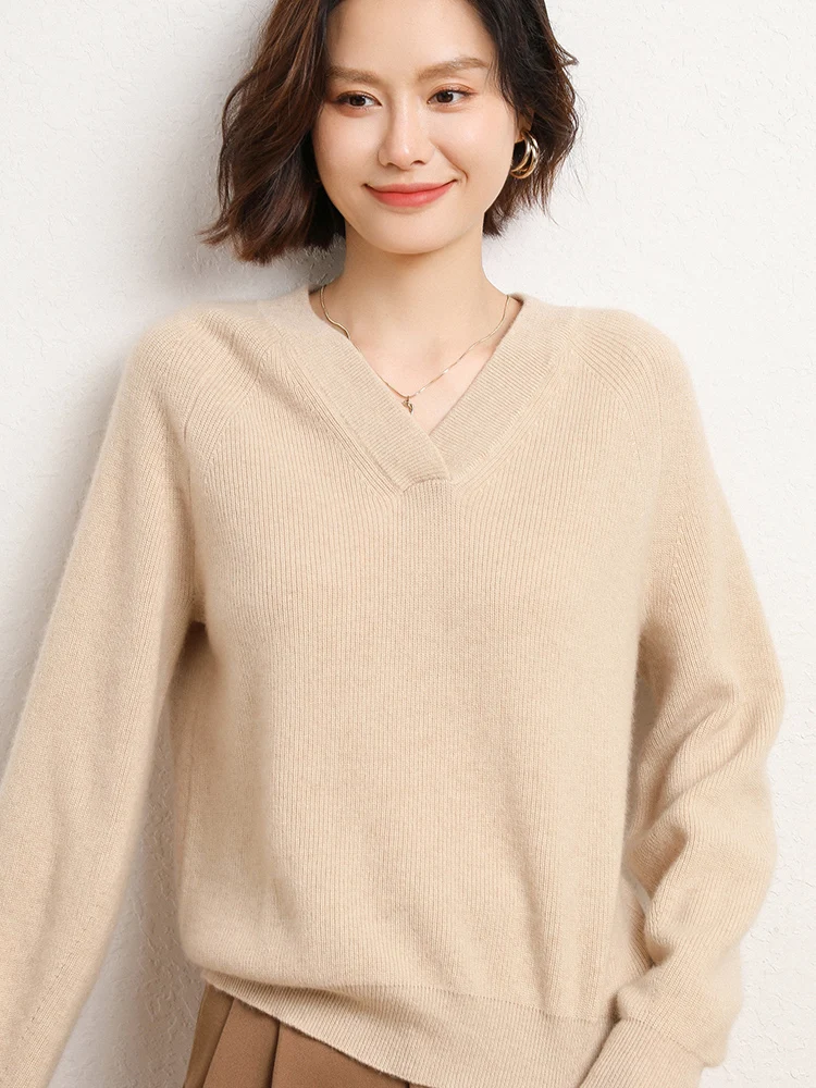 Новинка 2024, шикарный женский свитер, пуловер с V-образным вырезом, рубашка, сезон осень-зима, 100% мериносовая шерсть, свободный кашемировый вязаный женский свитер, одежда, топы
Новинка 2024, шикарный женский свитер, пуловер с V-образным вырезом, рубашка, сезон осень-зима, 100% мериносовая шерсть, свободный кашемировый вязаный женский свитер, одежда, топы