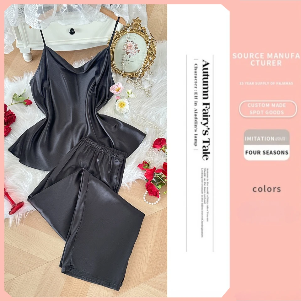 Комплект пижам больших размеров 3XL 4XL 5XL: летняя женская шелковистая атласная пижама, интимное белье, пижамный костюм на бретельках, домашняя одежда
Комплект пижам больших размеров 3XL 4XL 5XL: летняя женская шелковистая атласная пижама, интимное белье, пижамный костюм на бретельках, домашняя одежда