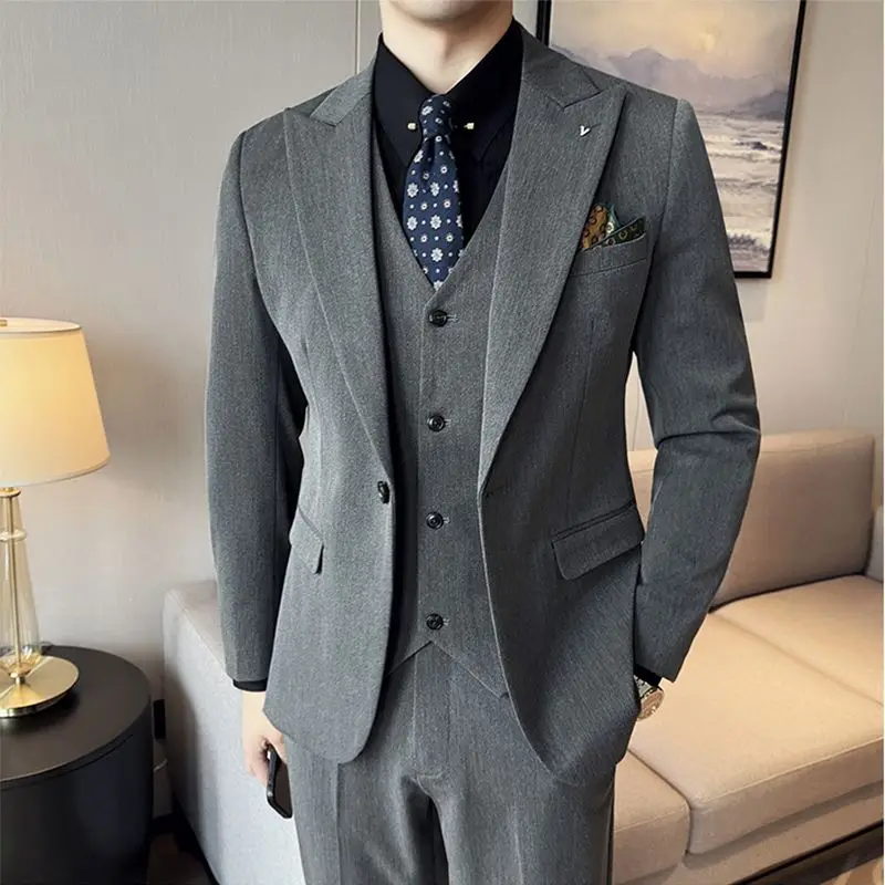 High Quality Suit Men's Suits 2 Piece Slim Fit Tuxedos Pant Formal Dress High-End Sense Business Prom
High Quality Suit Men's Suits 2 Piece Slim Fit Tuxedos Pant Formal Dress High-End Sense Business Prom
