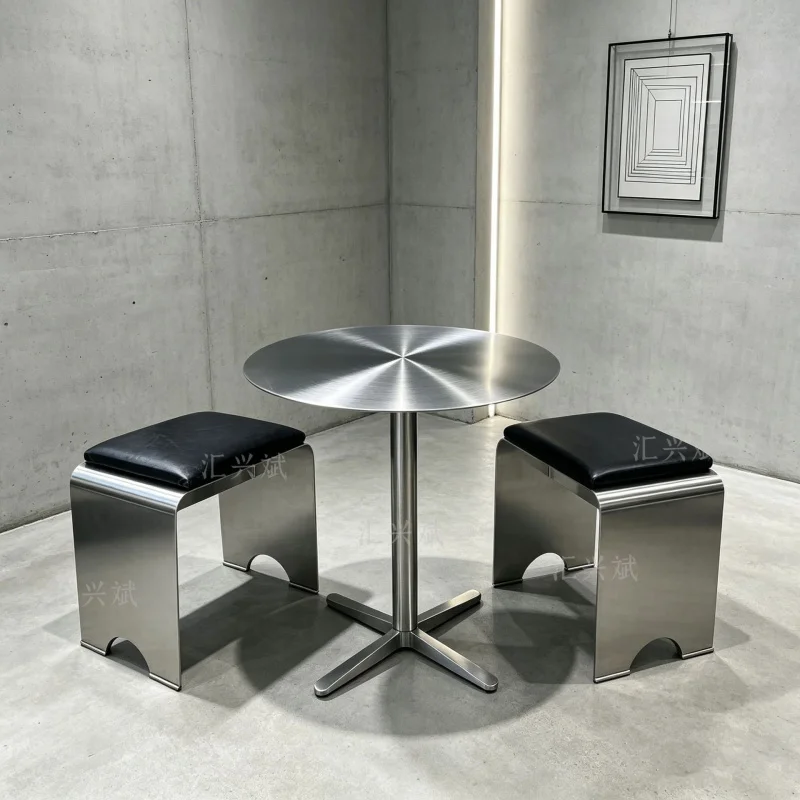 Commercial And Chairs, Designer Stainless Steel Small Round , Square Tables, Industrial Style Solid
Commercial And Chairs, Designer Stainless Steel Small Round , Square Tables, Industrial Style Solid