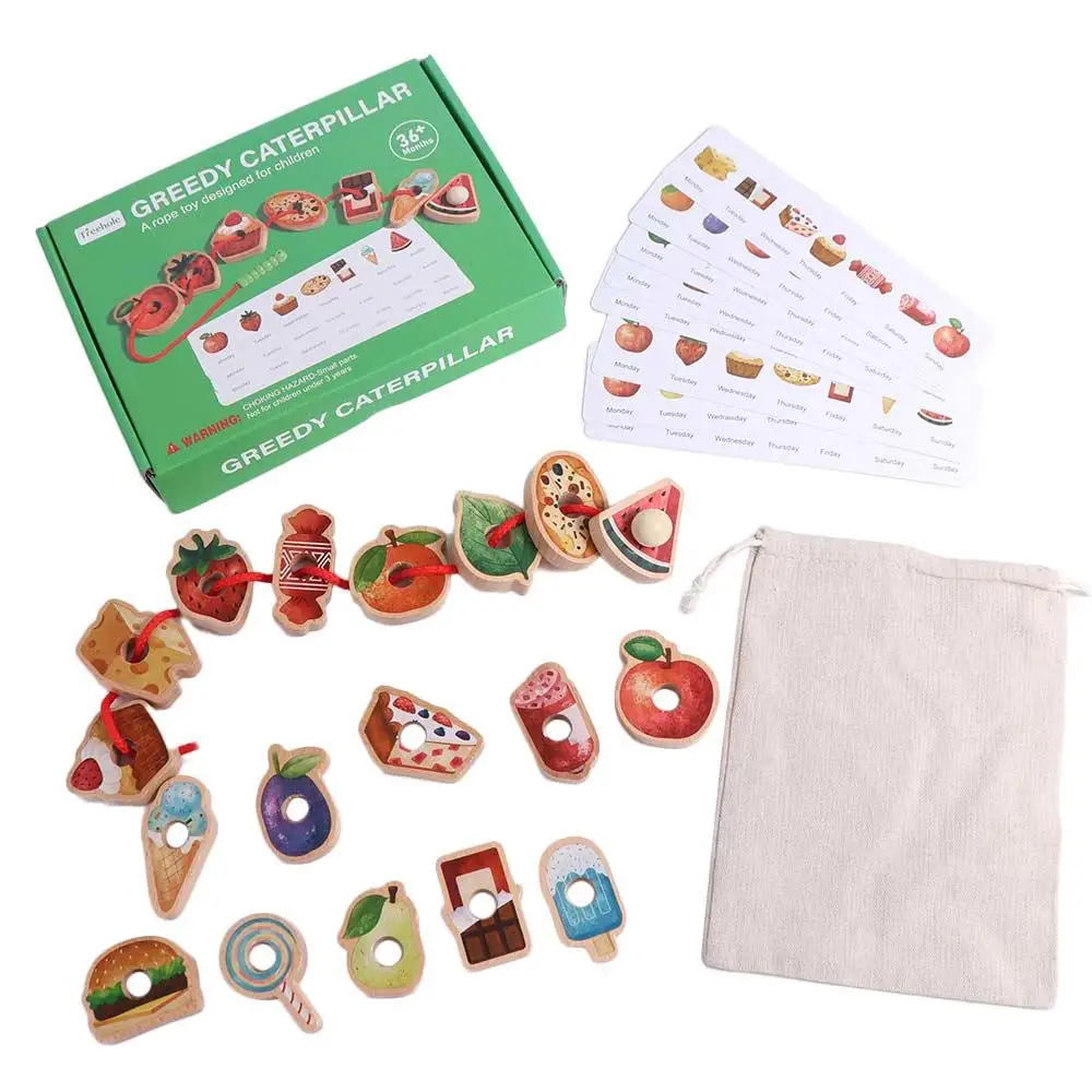 Caterpillar Food Stringing Threading Beads Toys Wooden Intelligence Development Baby Threading Games Handmade
Caterpillar Food Stringing Threading Beads Toys Wooden Intelligence Development Baby Threading Games Handmade