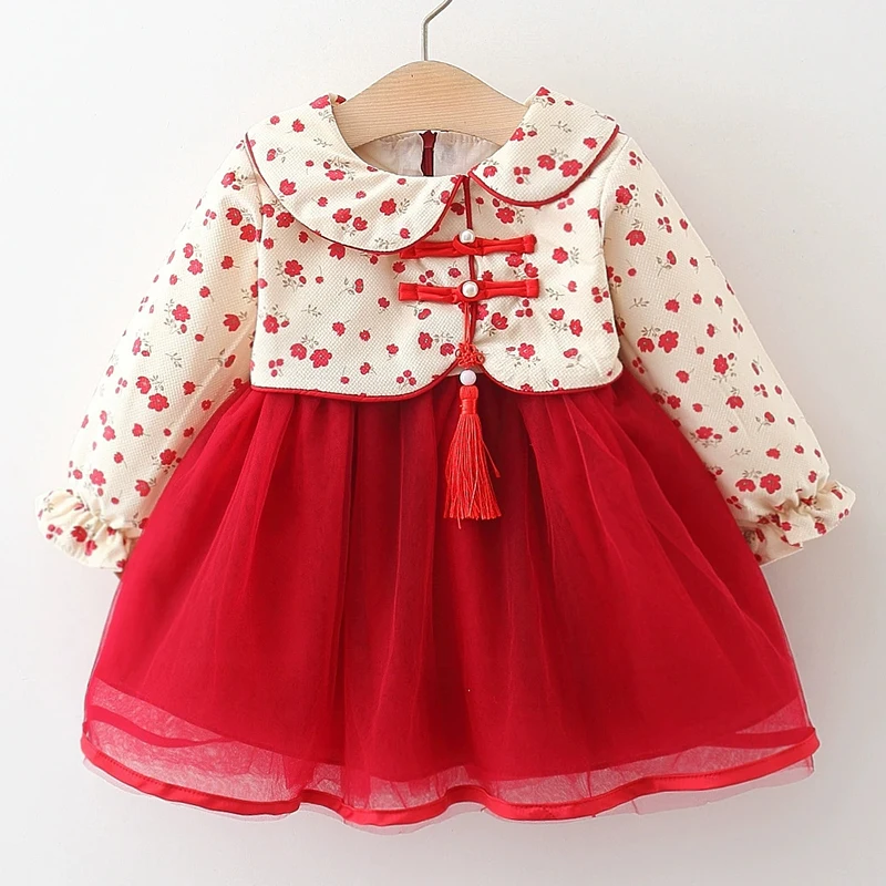 Spring Autumn Toddler Girl Clothes China Style Cute Flowers Doll Collar Mesh Princess 1st Birthday Red Dress Baby Dresses BC2336
Spring Autumn Toddler Girl Clothes China Style Cute Flowers Doll Collar Mesh Princess 1st Birthday Red Dress Baby Dresses BC2336