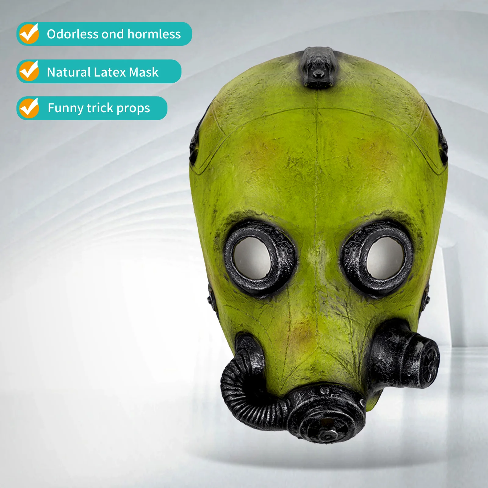 Realistic Latex Gas Mask Full Face - Halloween Horror Cosplay Prop for Post-Apocalyptic, Haunted House & Themed Party
Realistic Latex Gas Mask Full Face - Halloween Horror Cosplay Prop for Post-Apocalyptic, Haunted House & Themed Party