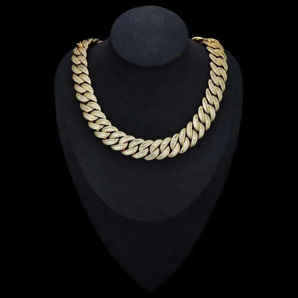 Custom Hip Hop Jewelry 19mm 925 Link Silver Plating Diamond Chain Cuban Necklace Jewelry
Custom Hip Hop Jewelry 19mm 925 Link Silver Plating Diamond Chain Cuban Necklace Jewelry