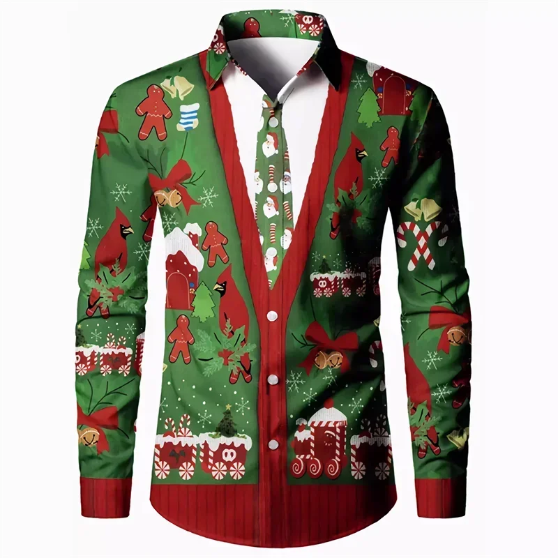 Men's Fashion Shirt 3D Print Ice and Snow Christmas Long Sleeve Shirt with Button Flaps Fashion Street Lapel Clothing 2025
Men's Fashion Shirt 3D Print Ice and Snow Christmas Long Sleeve Shirt with Button Flaps Fashion Street Lapel Clothing 2025