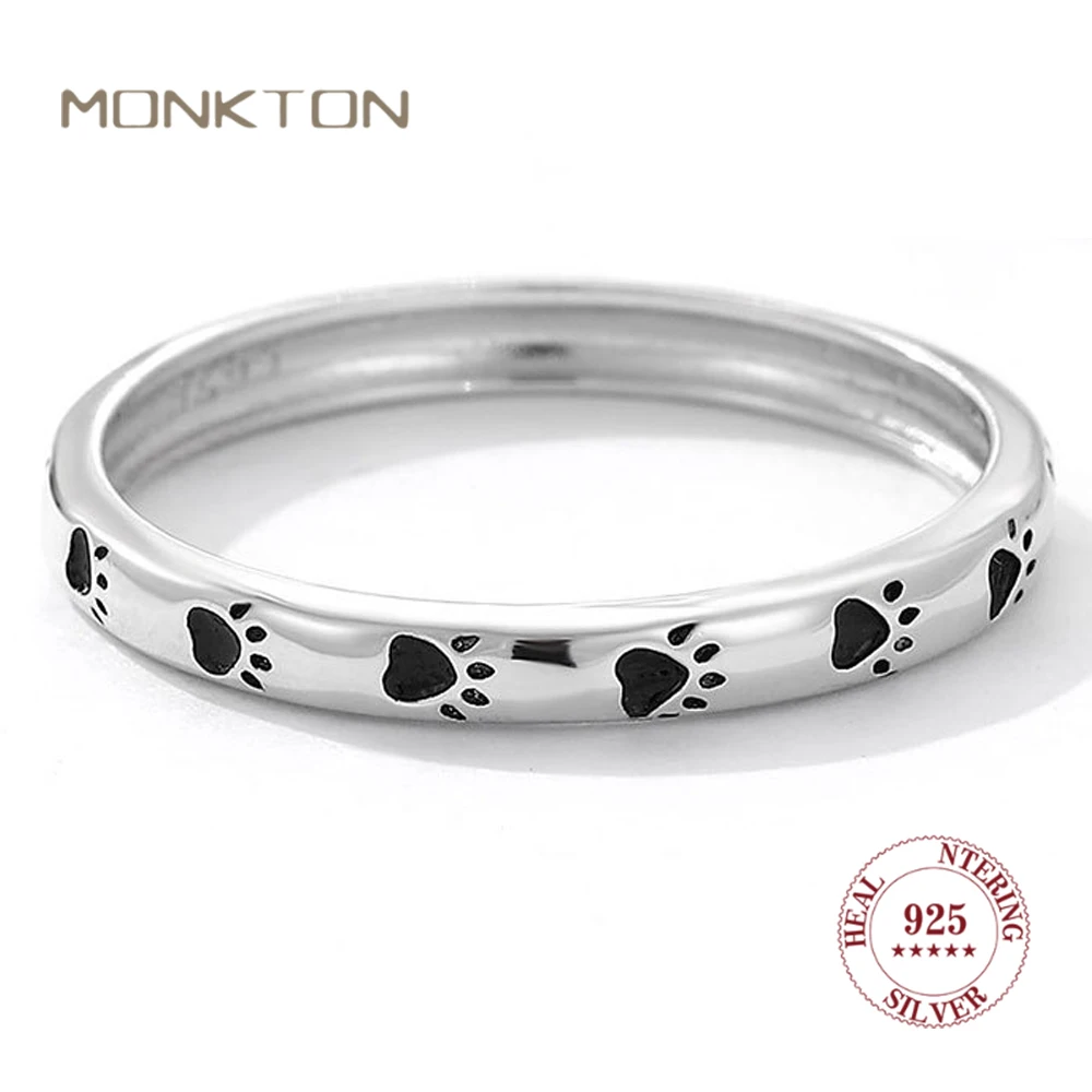 Monkton S925 Sterling Silver Puppy Dog Cat Paw Rings for Women Pet Print Enamel Ring for Women Girls Birthday Gift
Monkton S925 Sterling Silver Puppy Dog Cat Paw Rings for Women Pet Print Enamel Ring for Women Girls Birthday Gift