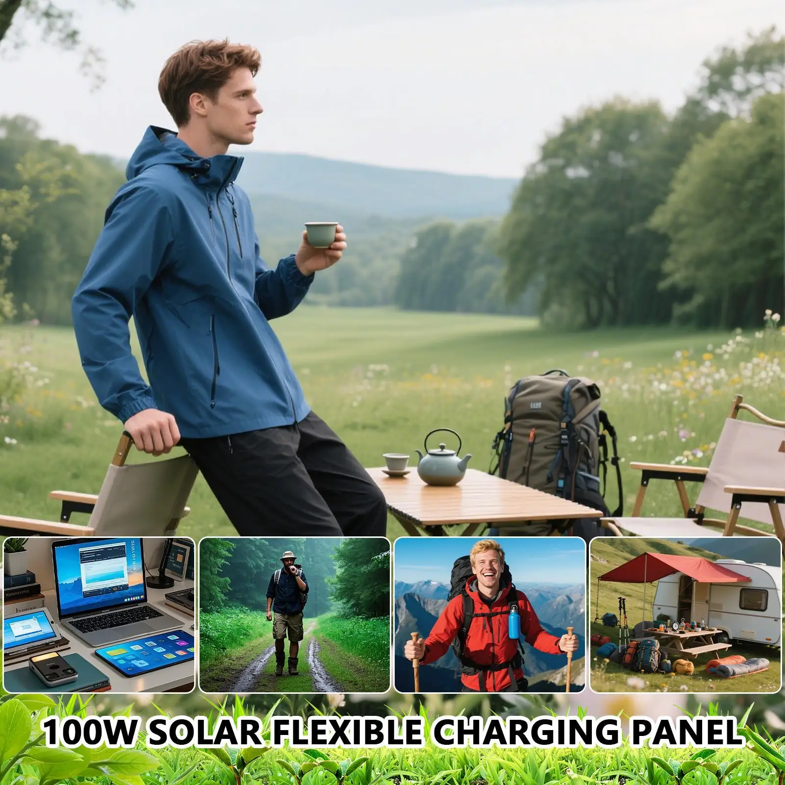 Portable Solar Panel Outdoor USB Phone Charger 100W Waterproof Charging Bank For Outdoor Travel Camping Hunting RV Survival
Portable Solar Panel Outdoor USB Phone Charger 100W Waterproof Charging Bank For Outdoor Travel Camping Hunting RV Survival