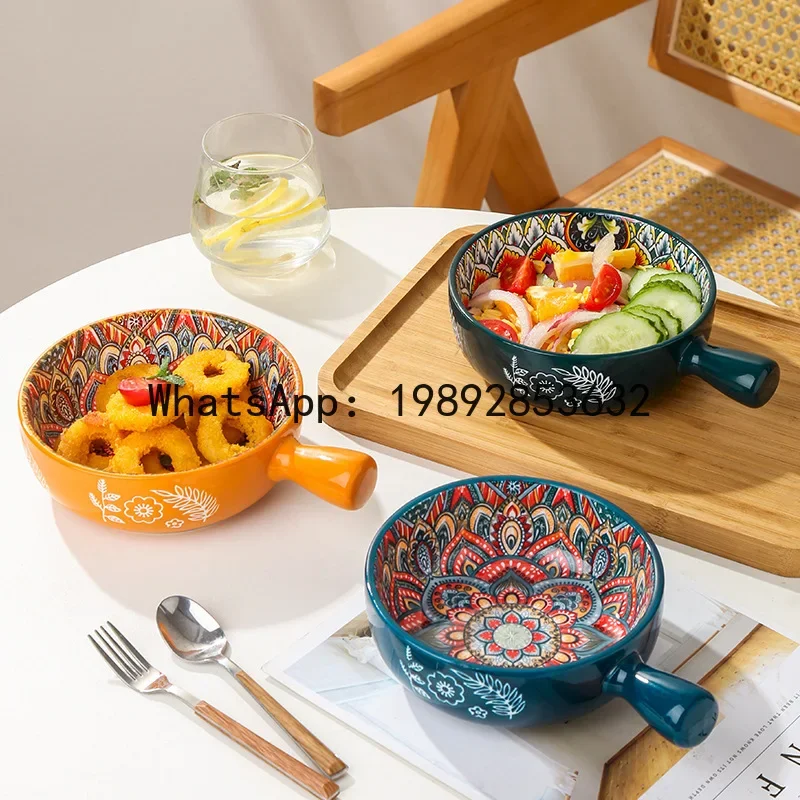 b153Ceramic Single Handle Bowl Creative Relief Handle Bowl Underglazed Salad Bowl Dessert Home
b153Ceramic Single Handle Bowl Creative Relief Handle Bowl Underglazed Salad Bowl Dessert Home