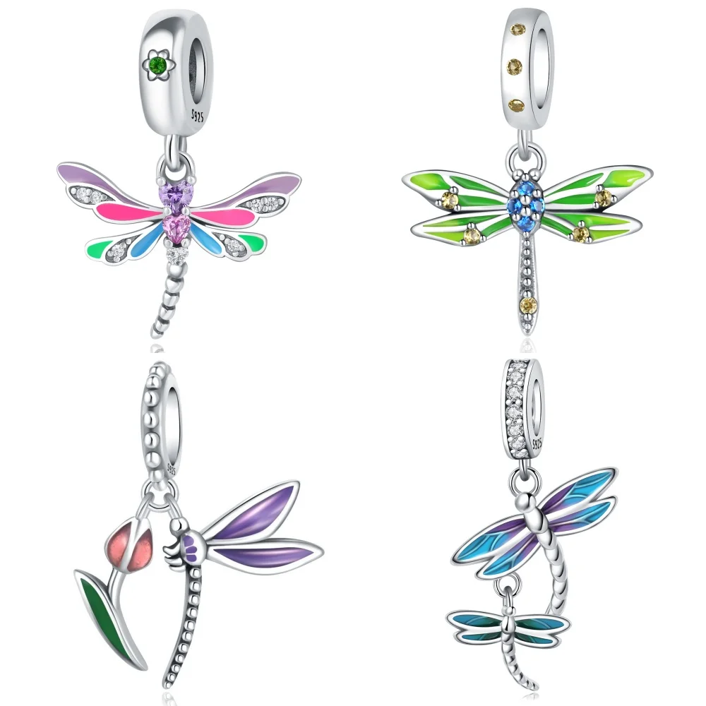 Real 925 Silver Color Dragonfly Insect Series Charms Beads Fit S925 Original Bracelets Fine DIY Jewelry Birthday Gifts Accessory
Real 925 Silver Color Dragonfly Insect Series Charms Beads Fit S925 Original Bracelets Fine DIY Jewelry Birthday Gifts Accessory