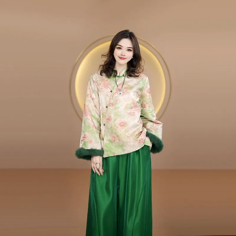 Новая блузка с воротником-стойкой в китайском стиле с наклонным отверстием, блузка с хлопковой подкладкой в китайском стиле, элегантная благородная женская красивая блузка
Новая блузка с воротником-стойкой в китайском стиле с наклонным отверстием, блузка с хлопковой подкладкой в китайском стиле, элегантная благородная женская красивая блузка