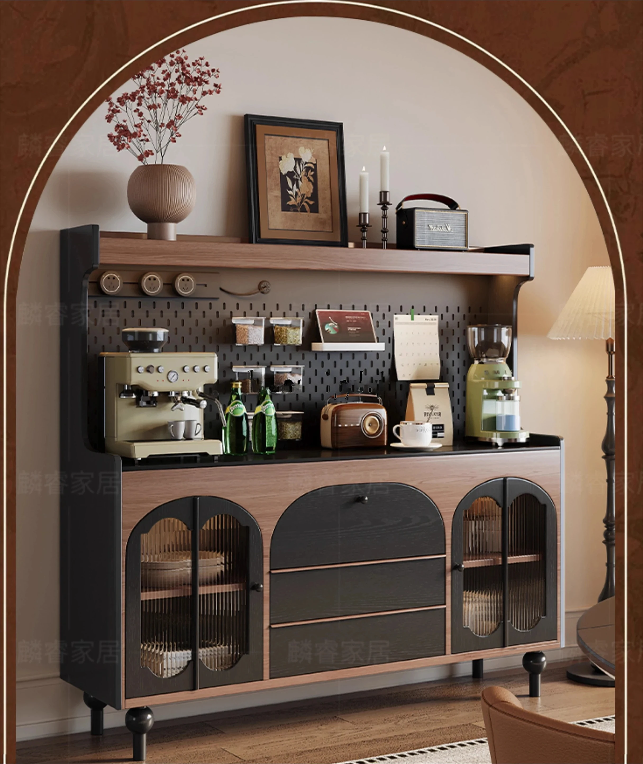 Linrui French retro solid wood dining side cabinet against the wall, kitchen storage, living room tea cabinet
Linrui French retro solid wood dining side cabinet against the wall, kitchen storage, living room tea cabinet