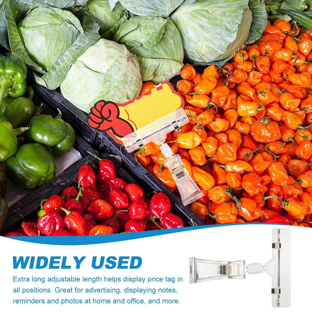 2Pcs Rotatable Price Tag Clips Plastic Double Sided Clips for Merchandise Sign Display Store Office Memo Photo Clip
2Pcs Rotatable Price Tag Clips Plastic Double Sided Clips for Merchandise Sign Display Store Office Memo Photo Clip