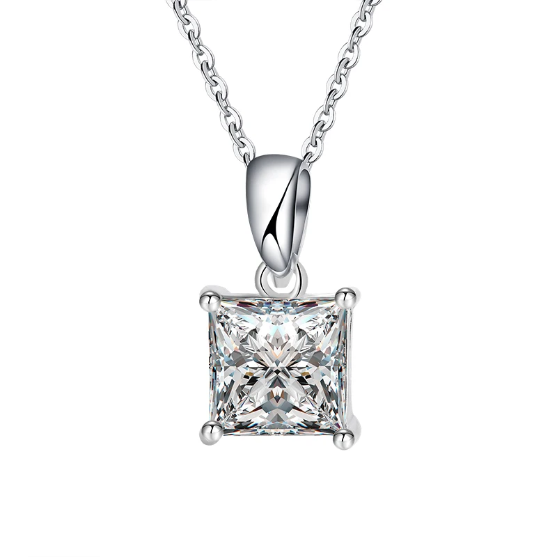 High-quality fashion classic 925 silver morganite square-cut pendant necklace, 1 carat
High-quality fashion classic 925 silver morganite square-cut pendant necklace, 1 carat