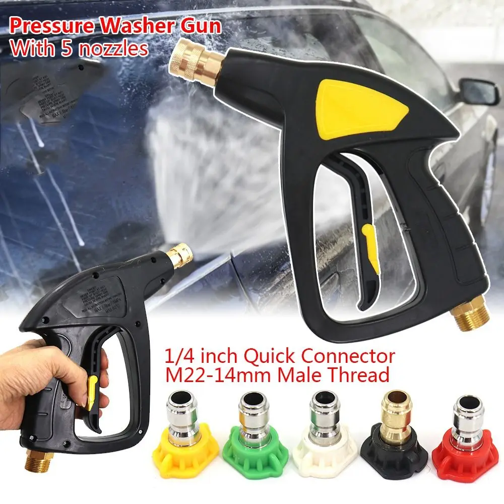 New M22 Socket Washer Spray Gun High Pressure 5 Nozzle Snow Foam Gun Adjustable Car Washer Spray Nozzle Car
New M22 Socket Washer Spray Gun High Pressure 5 Nozzle Snow Foam Gun Adjustable Car Washer Spray Nozzle Car