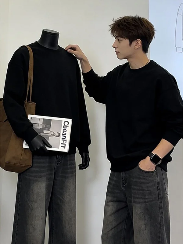 Bla Cotton Hoodie Men's Winter Thiened Fce round Ne Long Sve T-irt Warm Casual Sle Regular Fit Youth Faion
Bla Cotton Hoodie Men's Winter Thiened Fce round Ne Long Sve T-irt Warm Casual Sle Regular Fit Youth Faion