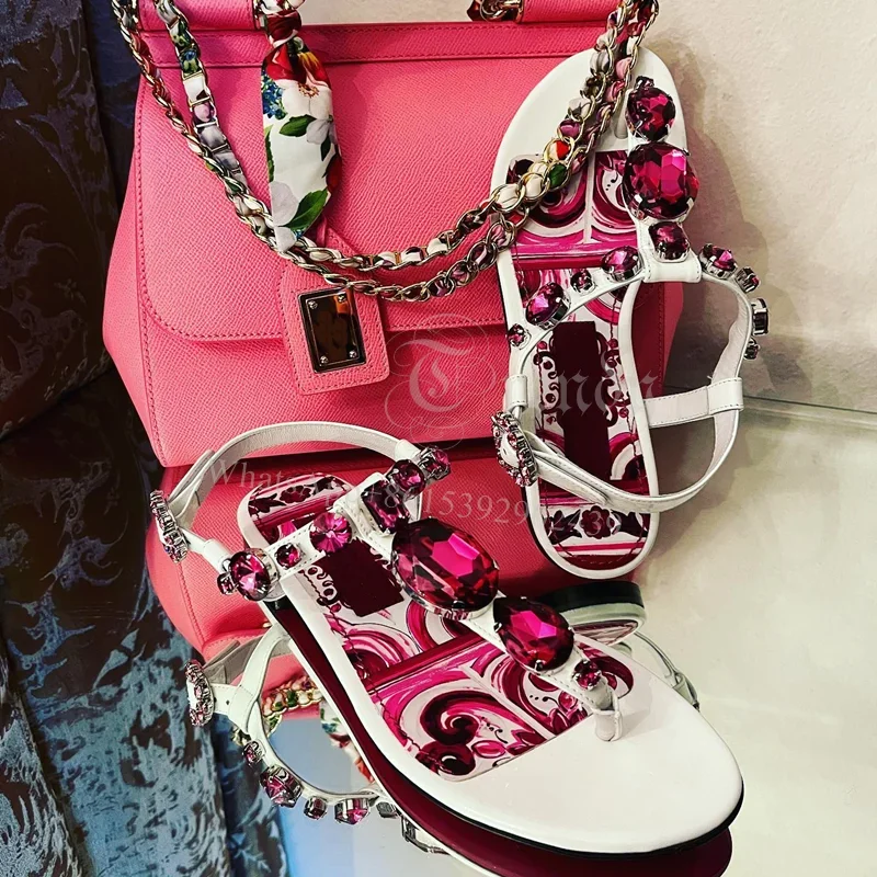 Red Gem Studded Flat Sandal Womens Print Gold Graffiti Blue Silver Casual Heel Open Flip Buckle Concise Slingback Gladiator Shoe
Red Gem Studded Flat Sandal Womens Print Gold Graffiti Blue Silver Casual Heel Open Flip Buckle Concise Slingback Gladiator Shoe