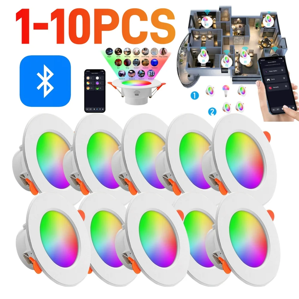 1-10PCS Smart LED Downlight Dimming Round Spot Light 10W RGB Color Changing Warm Cool Light Bedroom Living Room Decor Panel Lamp
1-10PCS Smart LED Downlight Dimming Round Spot Light 10W RGB Color Changing Warm Cool Light Bedroom Living Room Decor Panel Lamp