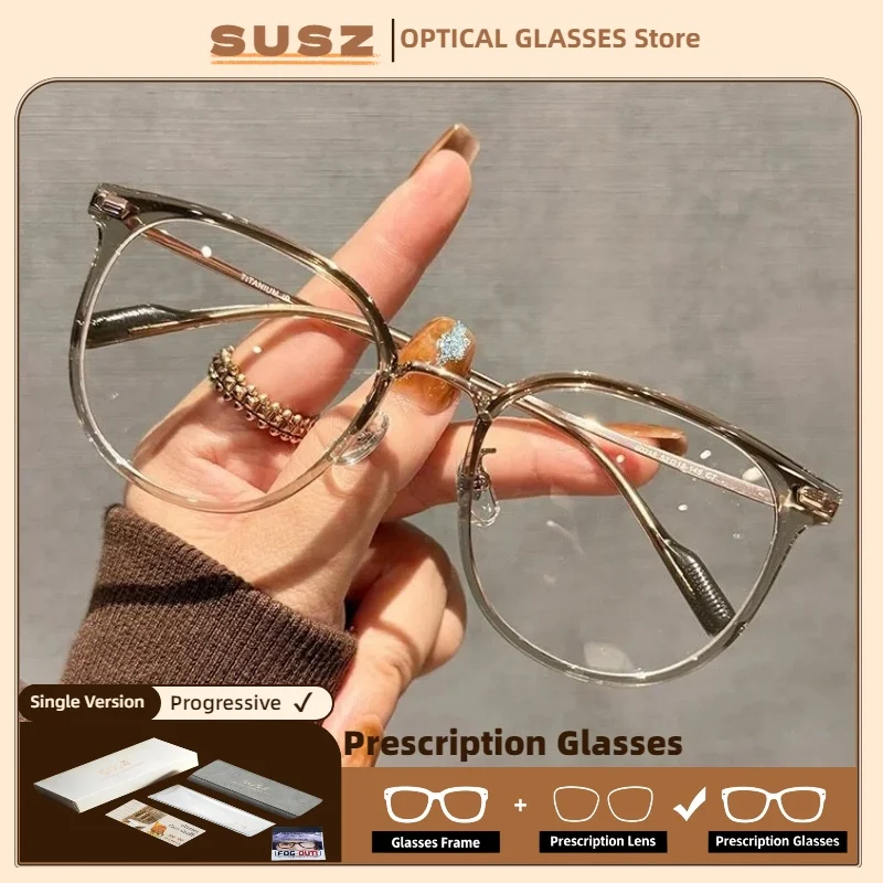 SUSZ New Oval Women Prescription Optical Glasses Anti Blue Light Myopia Glasses Anti-Reflective Customized Photochromic Glasses
SUSZ New Oval Women Prescription Optical Glasses Anti Blue Light Myopia Glasses Anti-Reflective Customized Photochromic Glasses