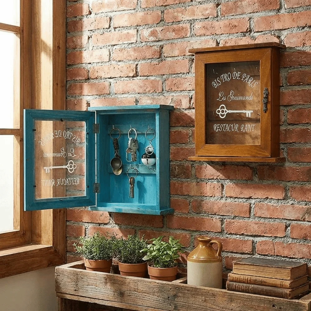 Creative Vintage Cabinet Key Rack Rustic Wooden Key Storage Box Decorative Key Hook Living Room
Creative Vintage Cabinet Key Rack Rustic Wooden Key Storage Box Decorative Key Hook Living Room