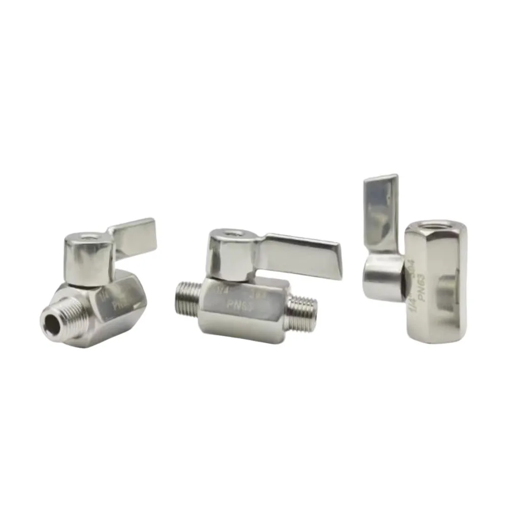 304 Stainless Steel Mini Ball Valve Sanitary Grade 1/8" 1/4" 3/8" 1/2" 3/4" BSPT NPT Thread For Water Oil Acid
304 Stainless Steel Mini Ball Valve Sanitary Grade 1/8" 1/4" 3/8" 1/2" 3/4" BSPT NPT Thread For Water Oil Acid