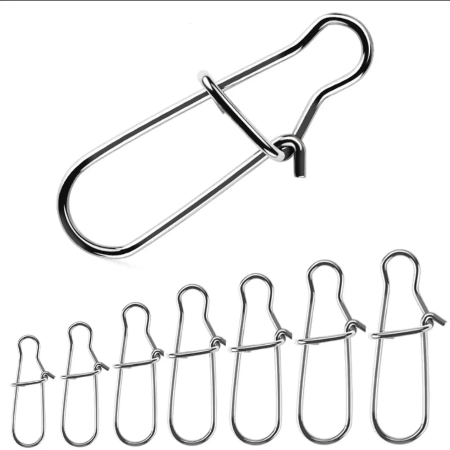 50pcs/lot Stainless Steel Fishing Connector Fast Clip Lock Snap Swivel Solid Rings Safety Snaps Fishing Hook Tool Snap Pesca
50pcs/lot Stainless Steel Fishing Connector Fast Clip Lock Snap Swivel Solid Rings Safety Snaps Fishing Hook Tool Snap Pesca