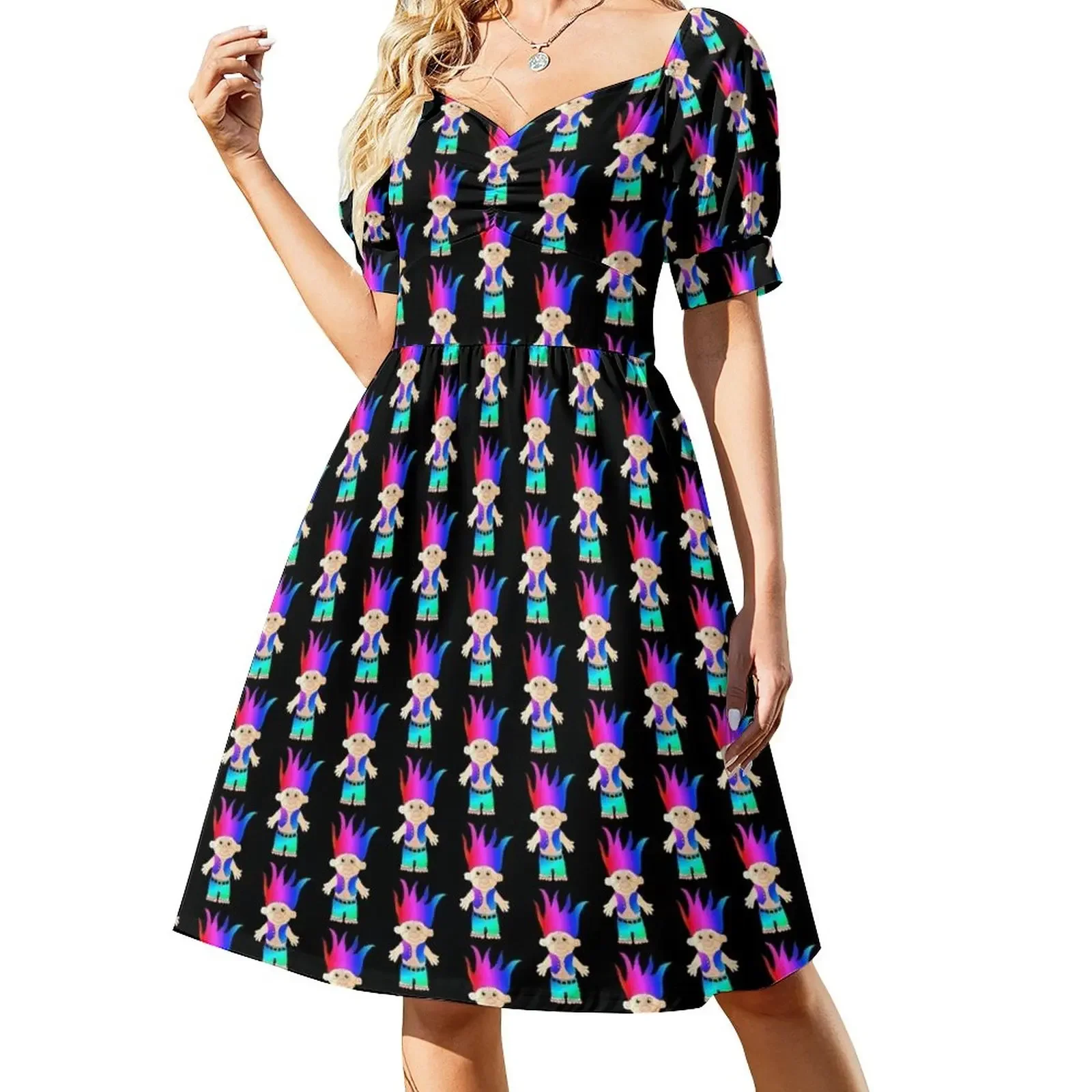 Kitsch 80's/90's Troll Doll inspired design Sleeveless Dress luxury dress Women's summer long dress
Kitsch 80's/90's Troll Doll inspired design Sleeveless Dress luxury dress Women's summer long dress