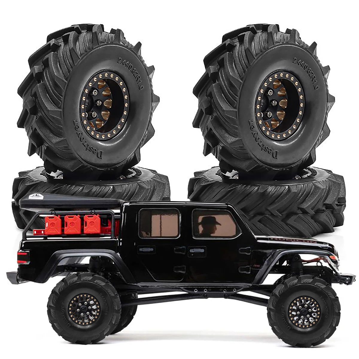 4pcs 1.0" Brass Beadlock Wheel & Tire for 1/18 Traxxas TRX4M 1/24 Axial SCX24 FCX24 FMS FCX24 RC Crawler Car Upgrade Accessories
4pcs 1.0" Brass Beadlock Wheel & Tire for 1/18 Traxxas TRX4M 1/24 Axial SCX24 FCX24 FMS FCX24 RC Crawler Car Upgrade Accessories