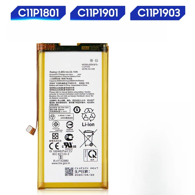 Phone Battery C11P1903 C11P1801 C11P1901 For ASUS ROG 3 2 1 ZS661KL ZS660KL ROG3
Phone Battery C11P1903 C11P1801 C11P1901 For ASUS ROG 3 2 1 ZS661KL ZS660KL ROG3