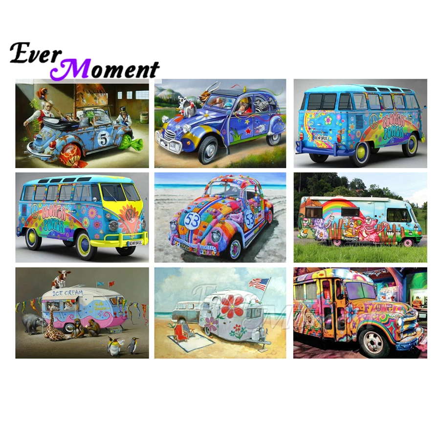 Ever Moment Diamond Painting Kit Colorful Car Bus Scenery Beach Summer Recreational Vehicle Round Square Handicraft ASF2293
Ever Moment Diamond Painting Kit Colorful Car Bus Scenery Beach Summer Recreational Vehicle Round Square Handicraft ASF2293