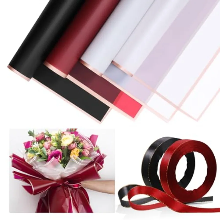 20 Sheets Waterproof Floral Wrapping Paper with 2 Ribbons - 23.6 x 23.6 Frosted Flower Bouquet Wrapping Paper for Mother's Day,
20 Sheets Waterproof Floral Wrapping Paper with 2 Ribbons - 23.6 x 23.6 Frosted Flower Bouquet Wrapping Paper for Mother's Day,