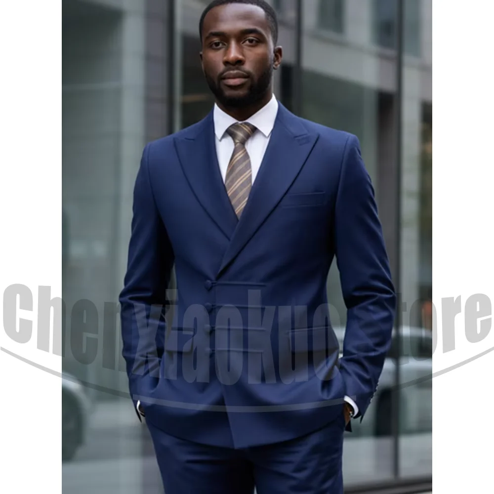 Men Peak Lapel 2 Piece Suit Unique Cross Button Design Blazer and Pants Slim Fit Formal Wedding Business Casual Party Tuxedo
Men Peak Lapel 2 Piece Suit Unique Cross Button Design Blazer and Pants Slim Fit Formal Wedding Business Casual Party Tuxedo