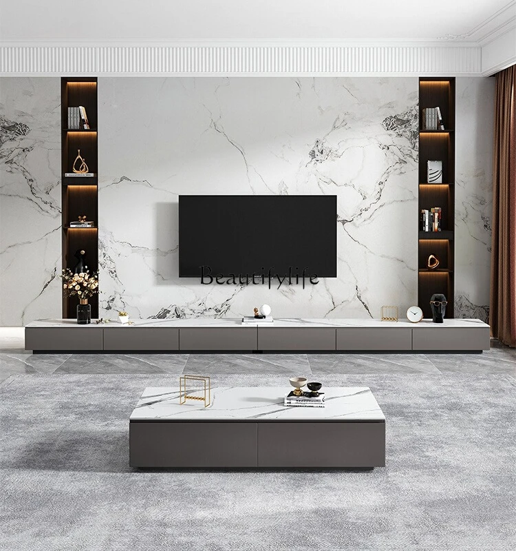 Light luxury rock slab TV cabinet, simple modern minimalist floor cabinet, customized floor against the wall
Light luxury rock slab TV cabinet, simple modern minimalist floor cabinet, customized floor against the wall