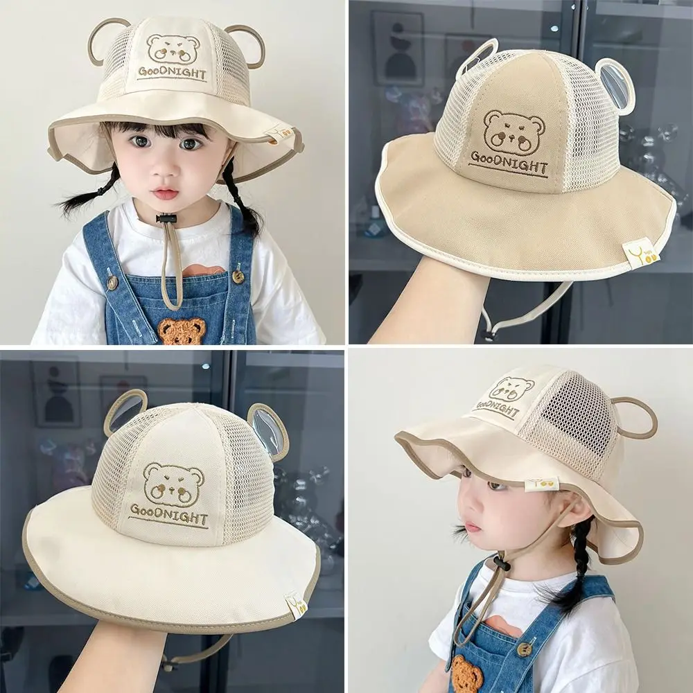 Летняя детская панама с рисунком медведя, сетчатая детская шляпа от солнца с защитой от ультрафиолета, дышащая детская солнцезащитная кепка с большими полями
Летняя детская панама с рисунком медведя, сетчатая детская шляпа от солнца с защитой от ультрафиолета, дышащая детская солнцезащитная кепка с большими полями