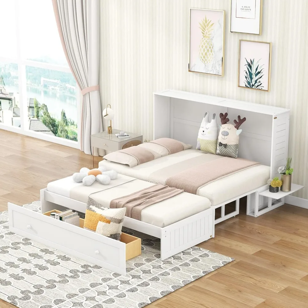 w rozmiarze queen-size z szufladą i małymi półkami po każdym stronie, wielofunkcyjna rama łóżka z platformą do przechowywania
w rozmiarze queen-size z szufladą i małymi półkami po każdym stronie, wielofunkcyjna rama łóżka z platformą do przechowywania