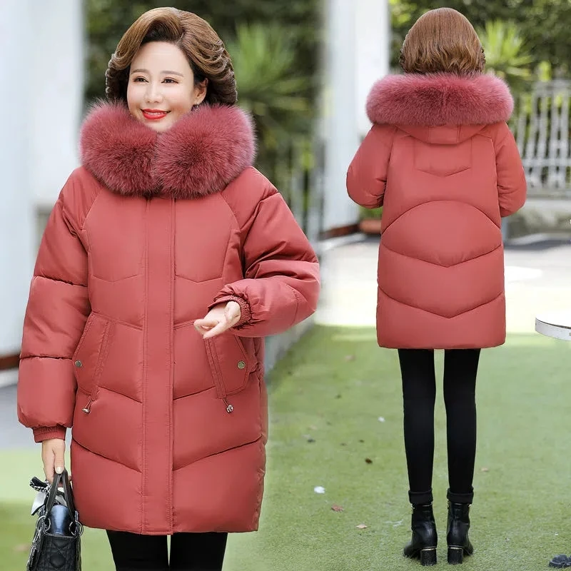 Down Cotton Jacket Women Thick Long Hooded Fur Collar Padded Coat Female 2022 Autumn Winter New Fashion Loose Casual Parkas
Down Cotton Jacket Women Thick Long Hooded Fur Collar Padded Coat Female 2022 Autumn Winter New Fashion Loose Casual Parkas
