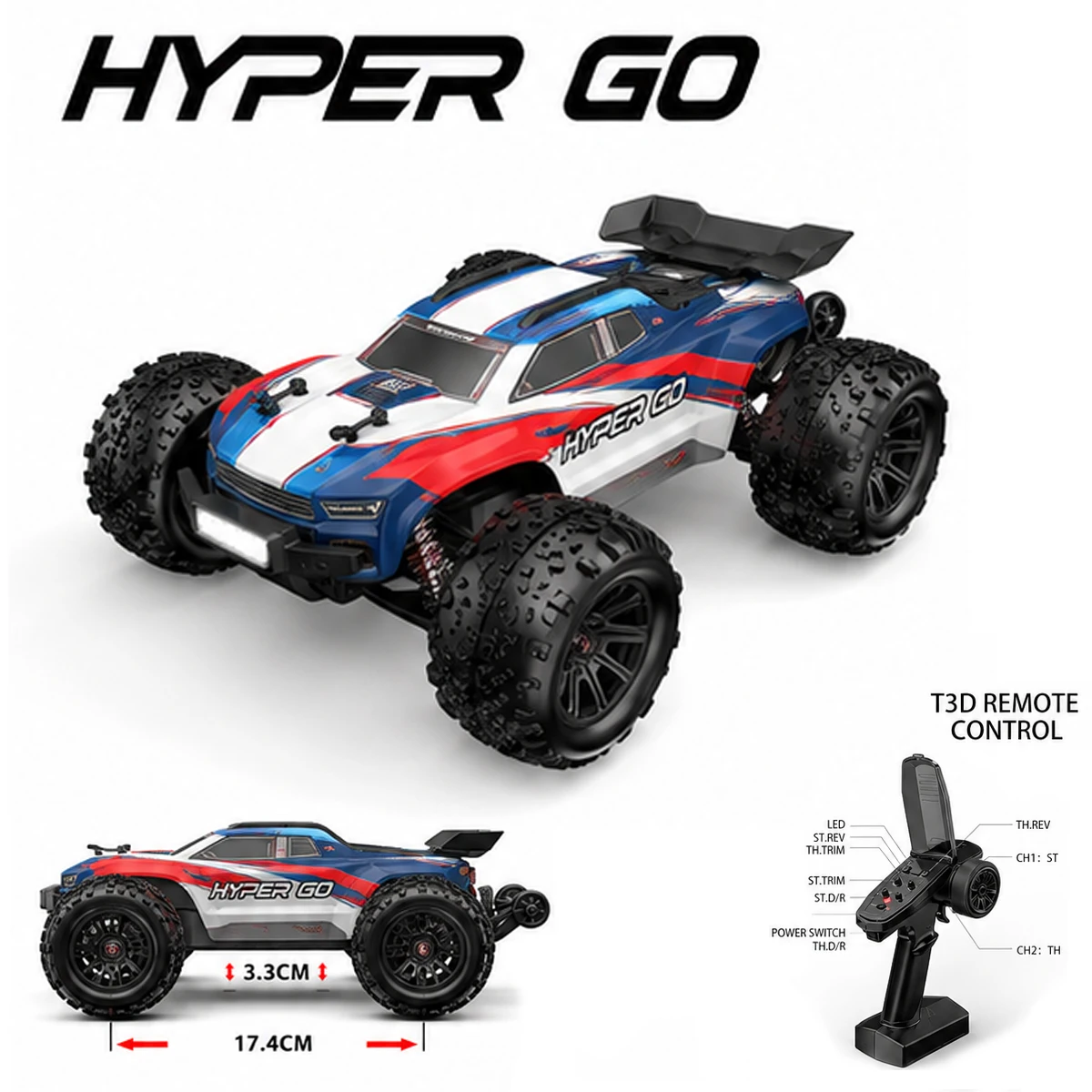 MJX Hyper GO 16212 RC Car 2.4G 4WD Remote Control Off-Road Vehicle 45km/h Brushless High-Speed Racing Climbing Crawler Model Toy
MJX Hyper GO 16212 RC Car 2.4G 4WD Remote Control Off-Road Vehicle 45km/h Brushless High-Speed Racing Climbing Crawler Model Toy