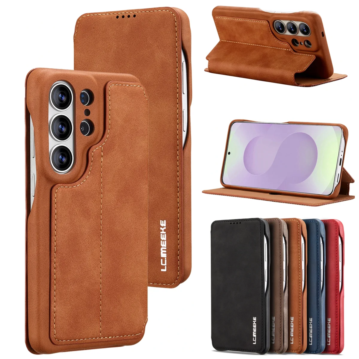 Magnetic Cards Solt Wallet Leather Case for Samsung Galaxy S26 Ultra S25 Plus S24 S23 + Luxury Kickstand Shockproof Phone Cover
Magnetic Cards Solt Wallet Leather Case for Samsung Galaxy S26 Ultra S25 Plus S24 S23 + Luxury Kickstand Shockproof Phone Cover
