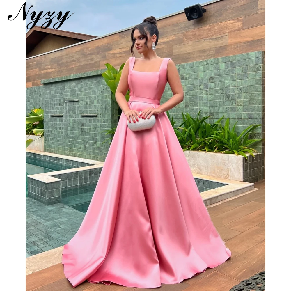 NYZY P189 A-line Square Neckline Simple Satin Prom Dresses 2025 Pink Evening Party Gowns Customized
NYZY P189 A-line Square Neckline Simple Satin Prom Dresses 2025 Pink Evening Party Gowns Customized